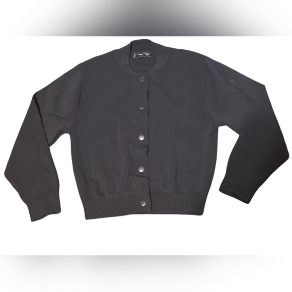 Mango Sweaters - MNG Snap Front Black Cardigan Sweater Size S